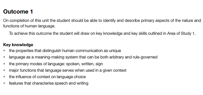 VCE English Language Study design and how to use it to study.